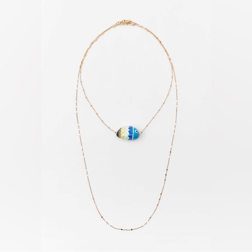 ZARA Gold Plated Fish Chain Necklace Pack 4548 234 303 - NEW - Picture 4 of 5